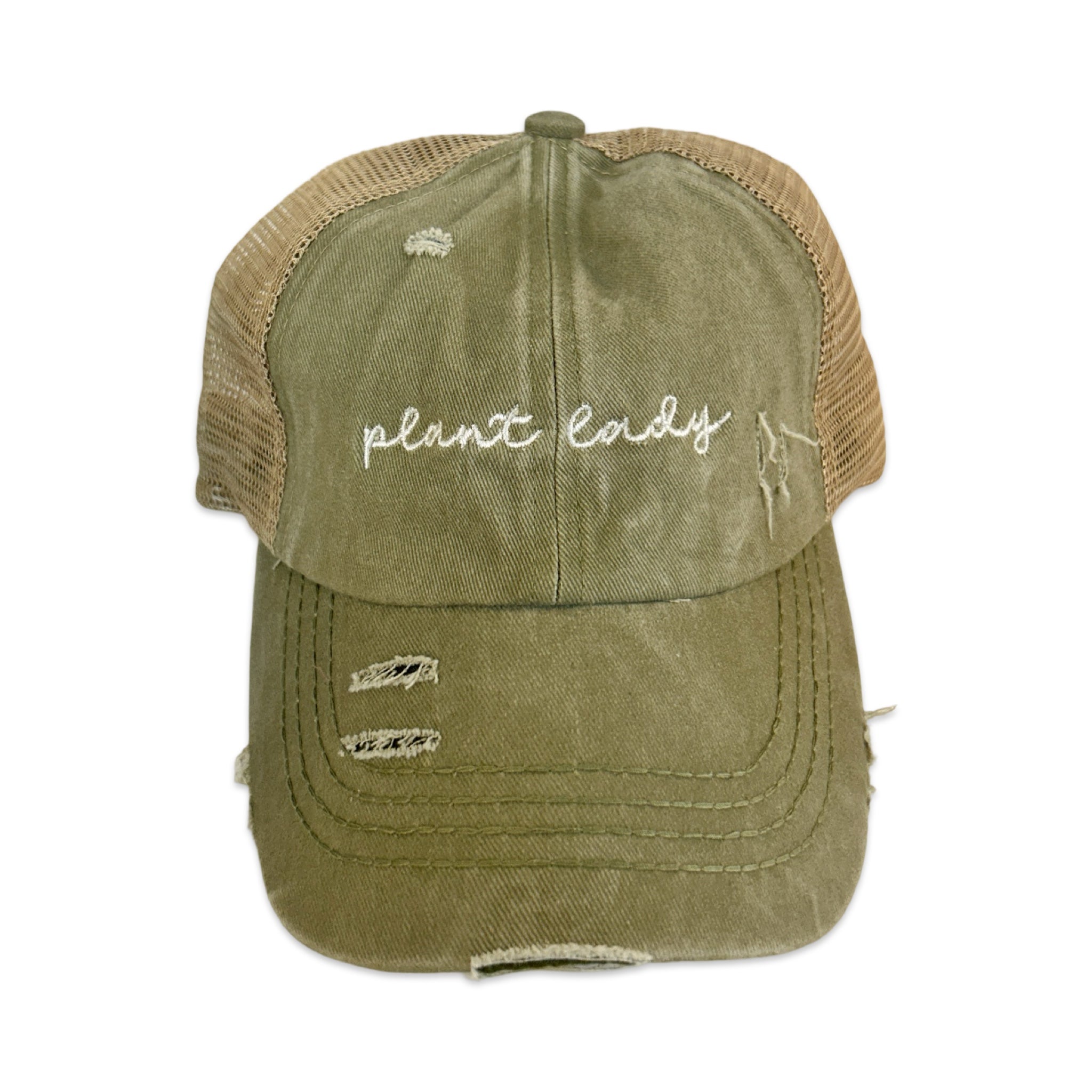 Plant Lady Distressed Ball Cap