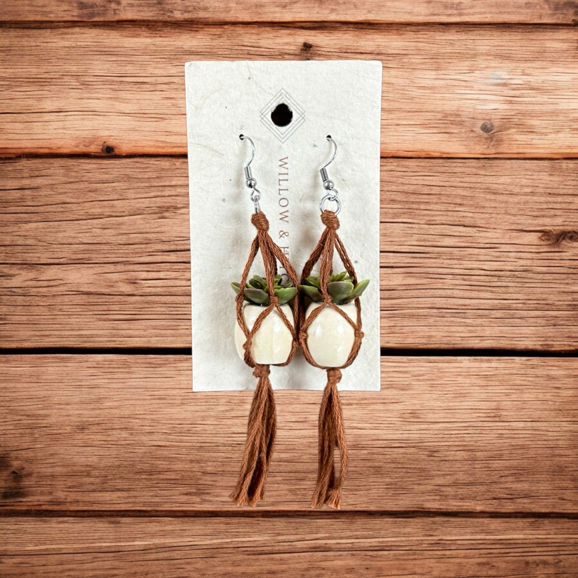 Macrame Plant Earrings