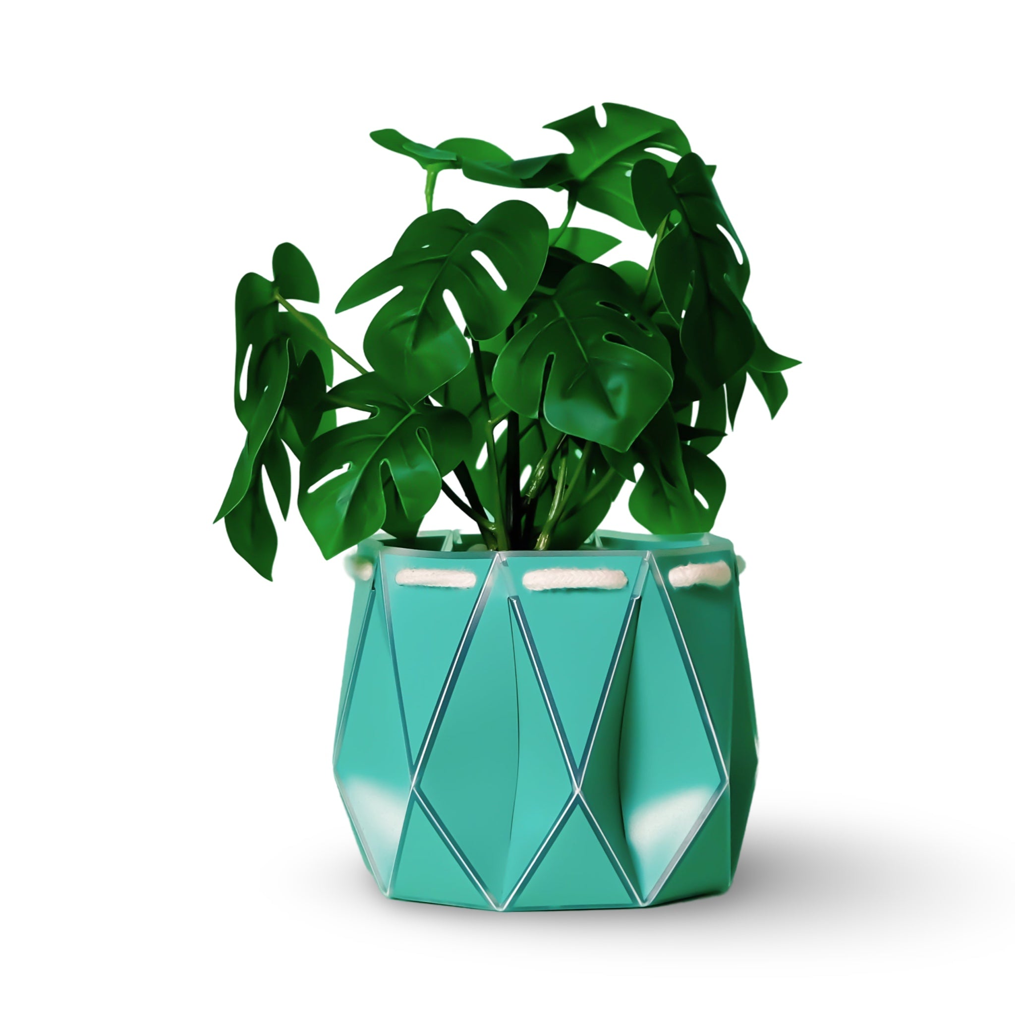 Origami Self-Watering Planter Aqua Blue