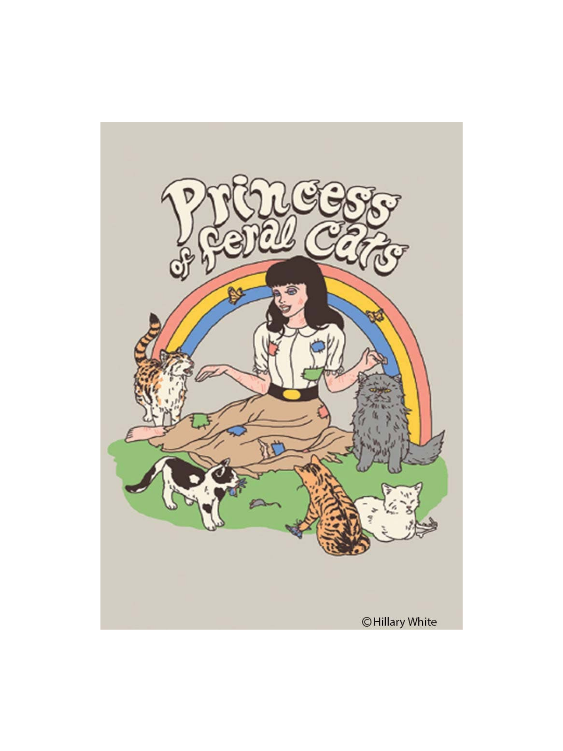 “Princess of Feral Cats” Funny Retro Magnet