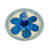 Groovy Blue Flower Jewelry Dish by Robinina