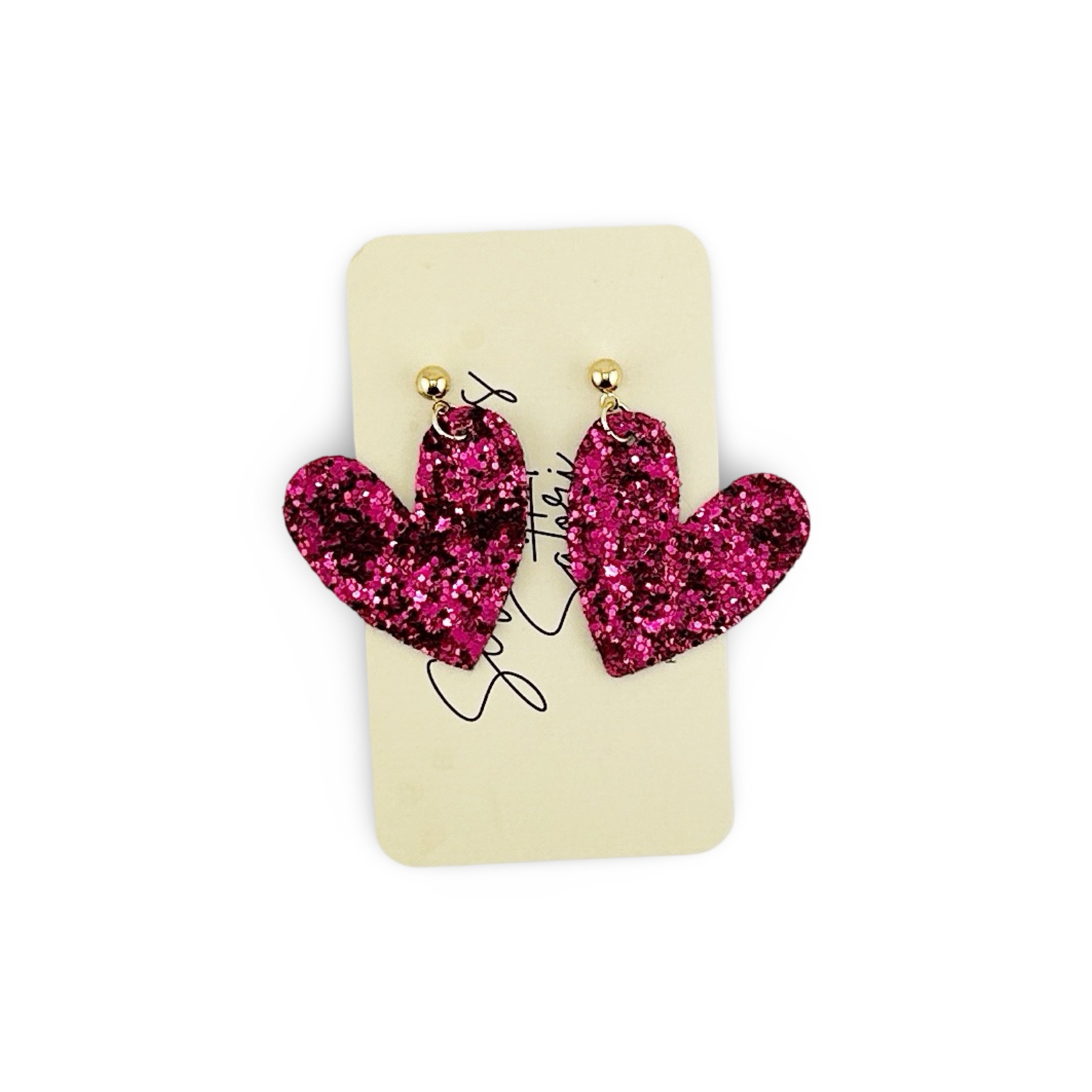 Glittery Hearts Earrings