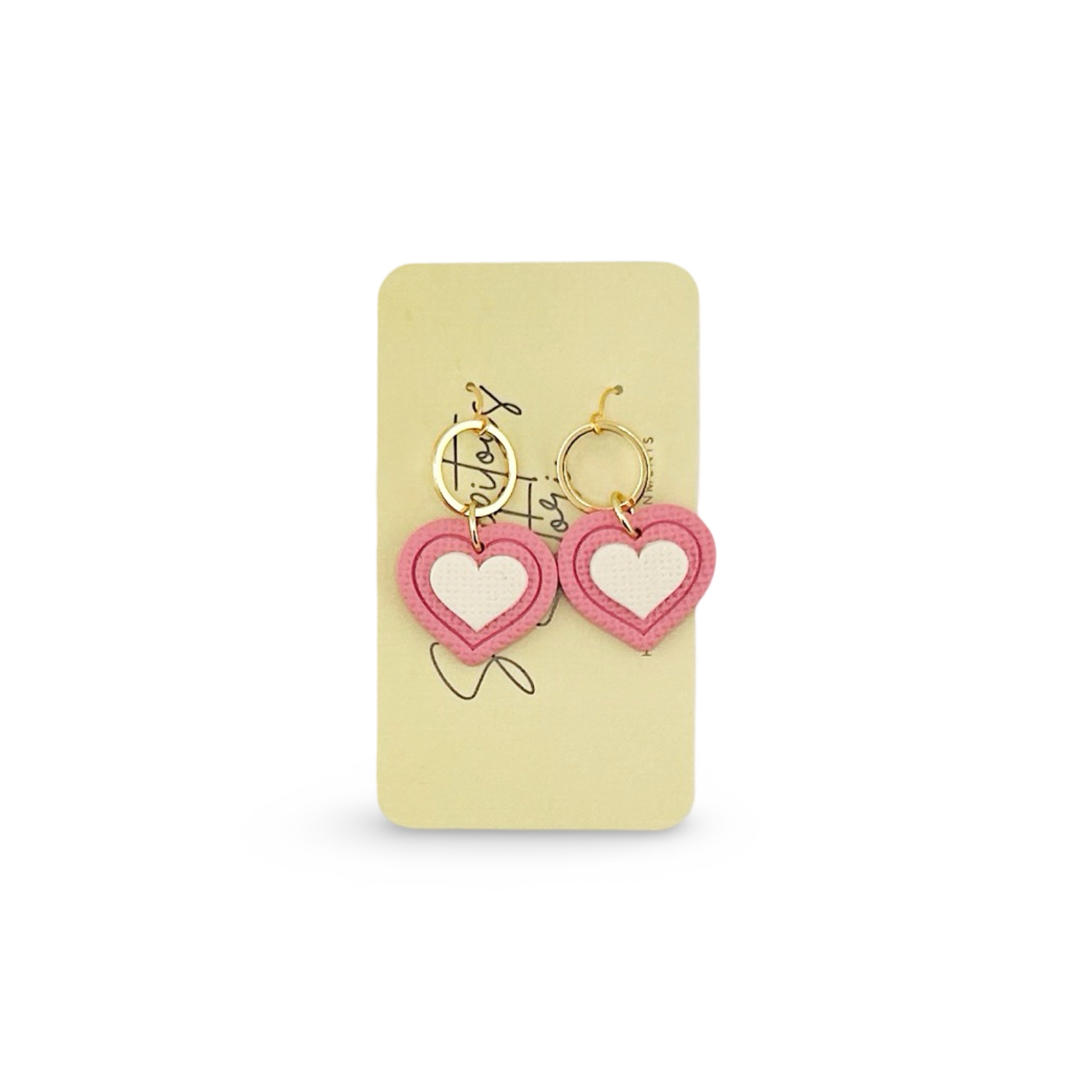 Cute Pink Heart Earrings