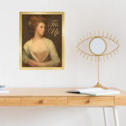 Tits Up Vintage Portrait Print