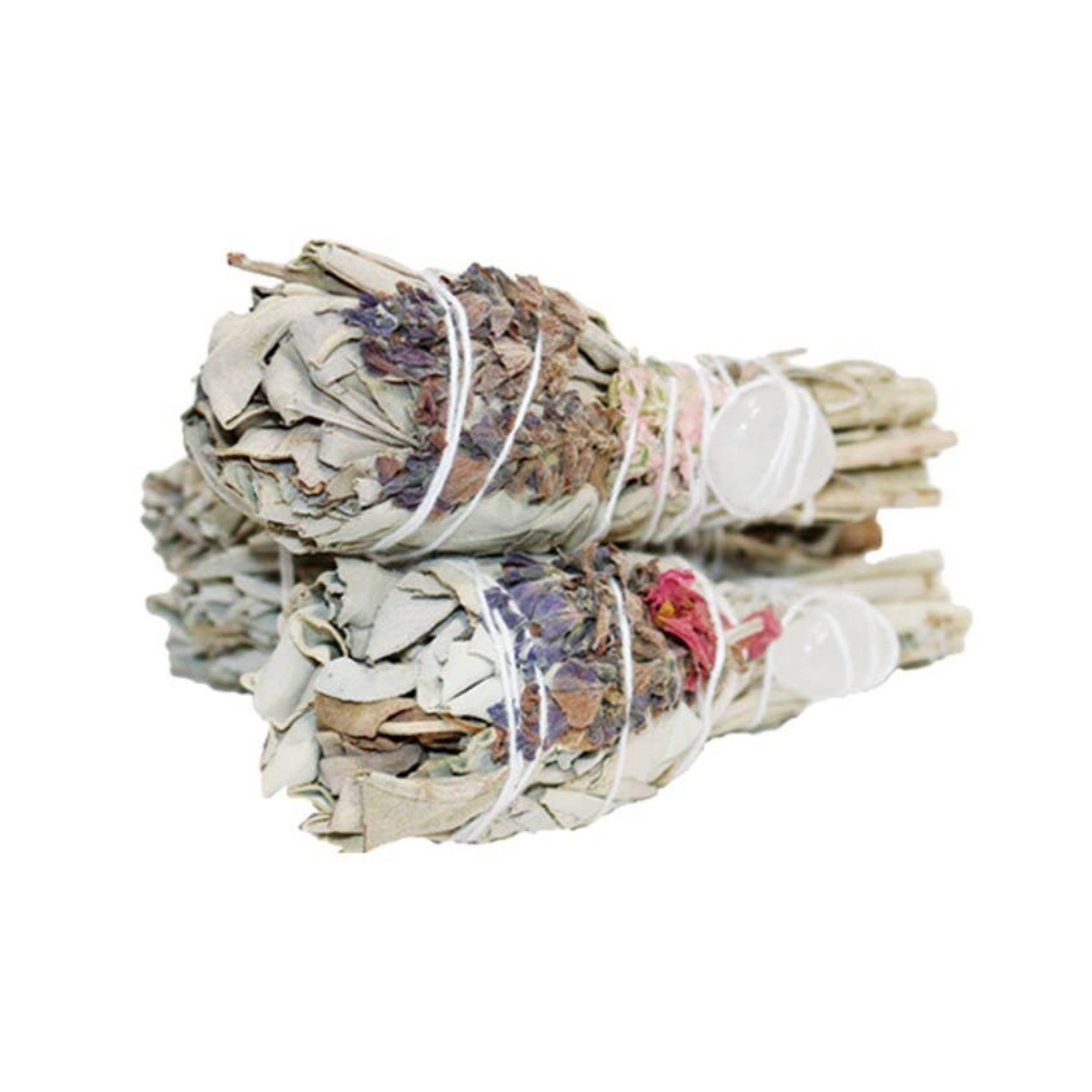 Lavender, Wildflower & Quartz White Sage Botanical Torch – 4"