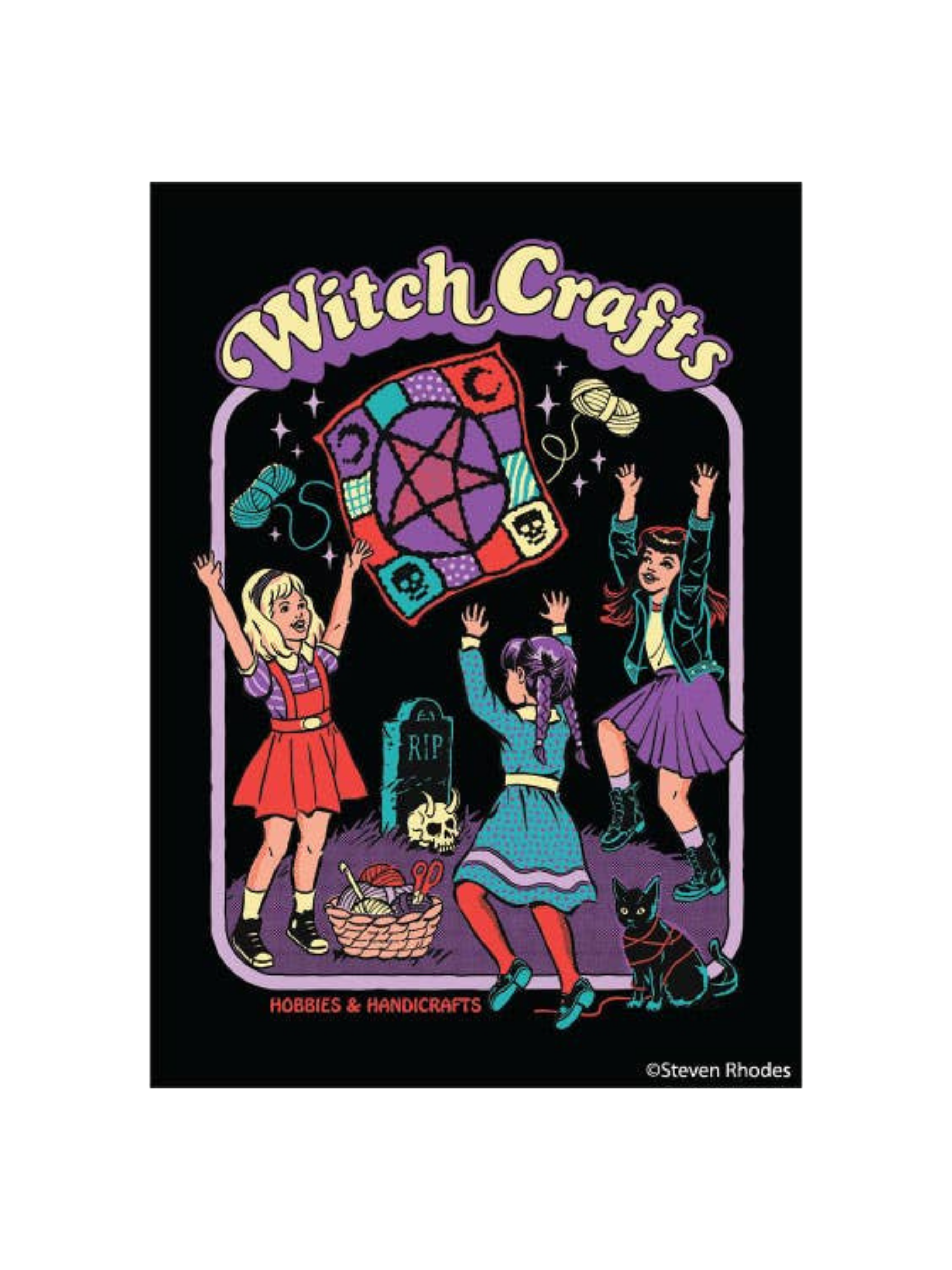 Witch Crafts Hobbies & Handicrafts Funny Retro Magnet