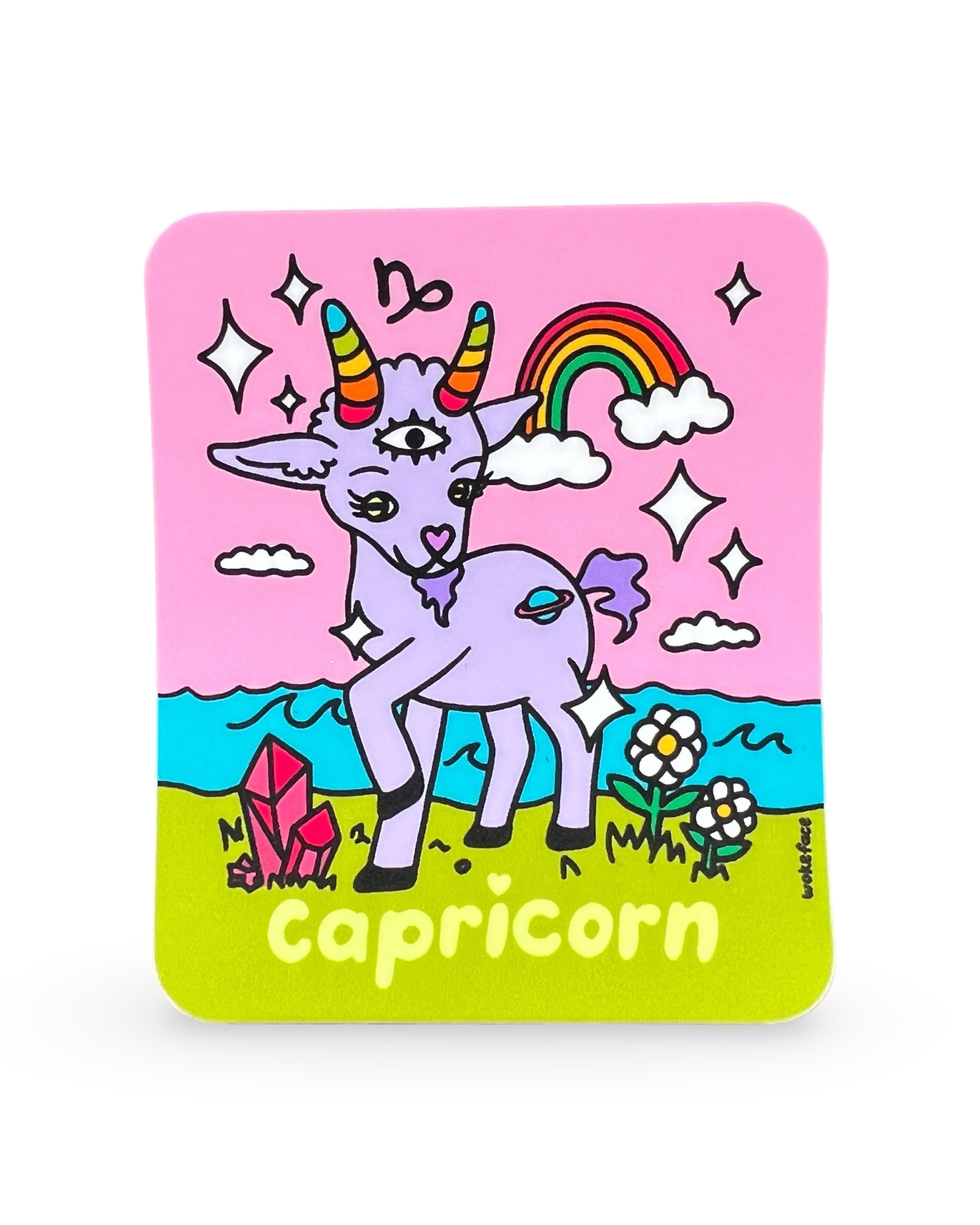 Wokeface Capricorn Zodiac Vinyl Sticker