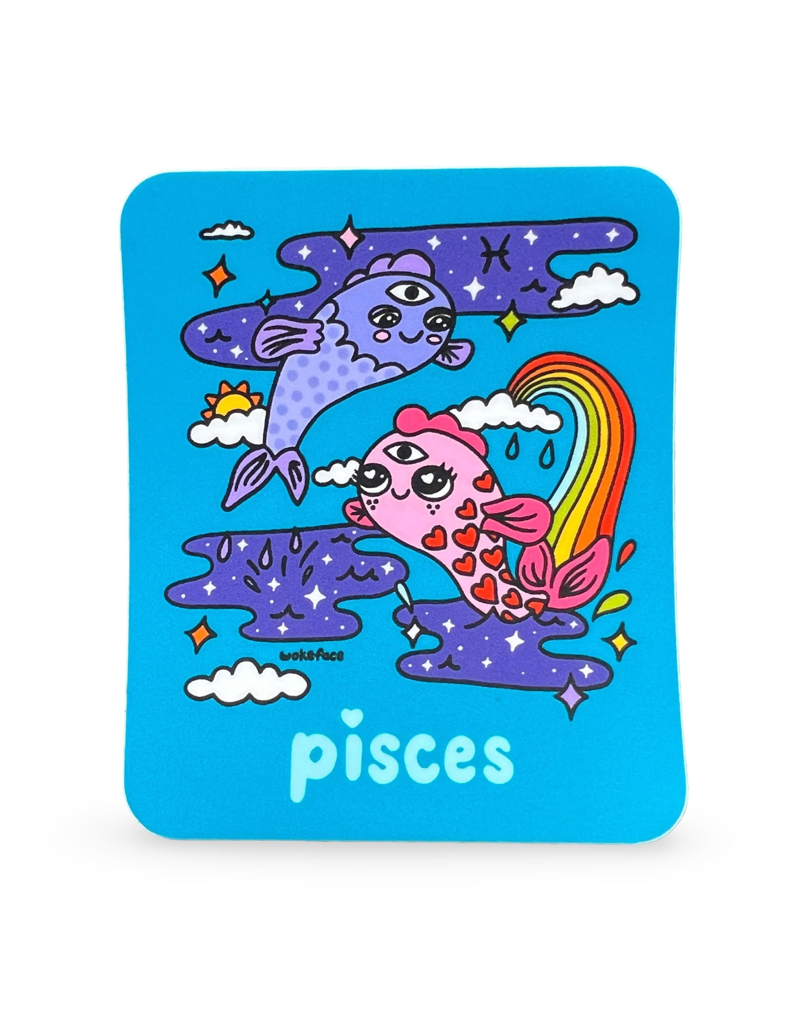 Wokeface Pisces Zodiac Vinyl Sticker