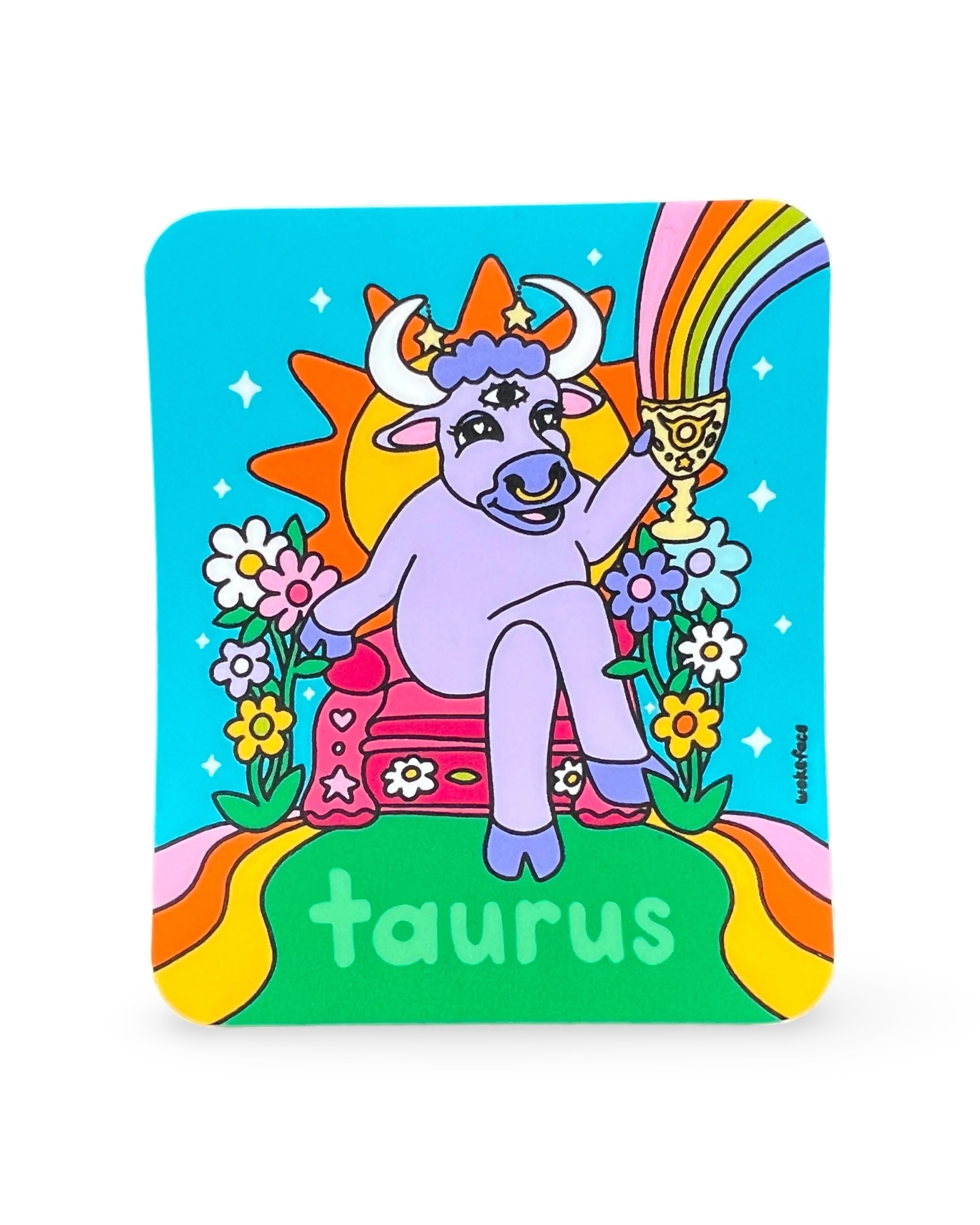 Wokeface Taurus Zodiac Vinyl Sticker