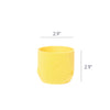 3D Printed 'Made From Plants' Plant Pot in Yellow - 2.9"