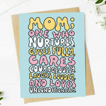  Mom Retro Definition Greeting Card