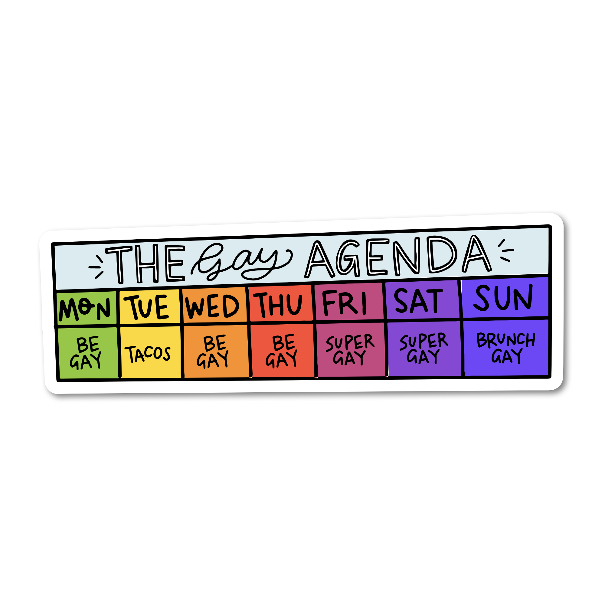 The Gay Agenda Vinyl Sticker