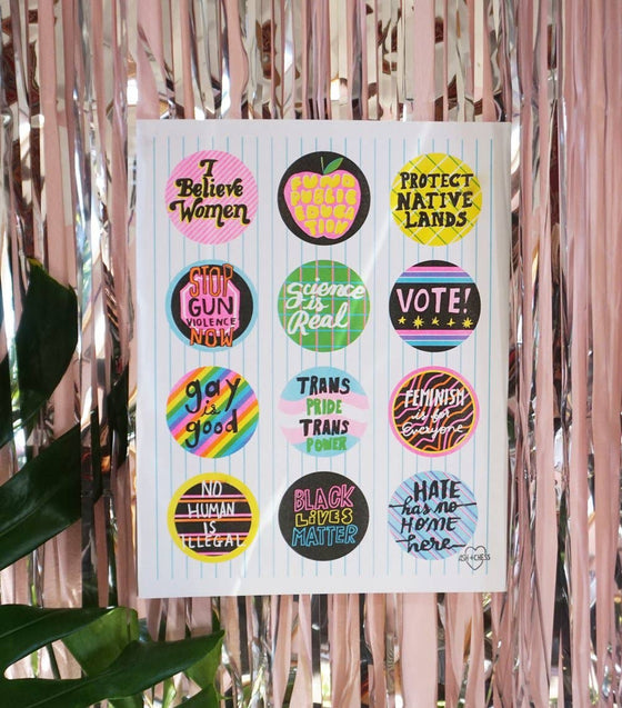 11" x 14" Rules Risograph Print
