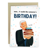 Joe Biden Sniffing Birthday Cake Card
