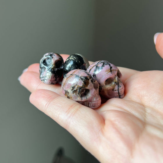 Rhodonite Mini Crystal Skull