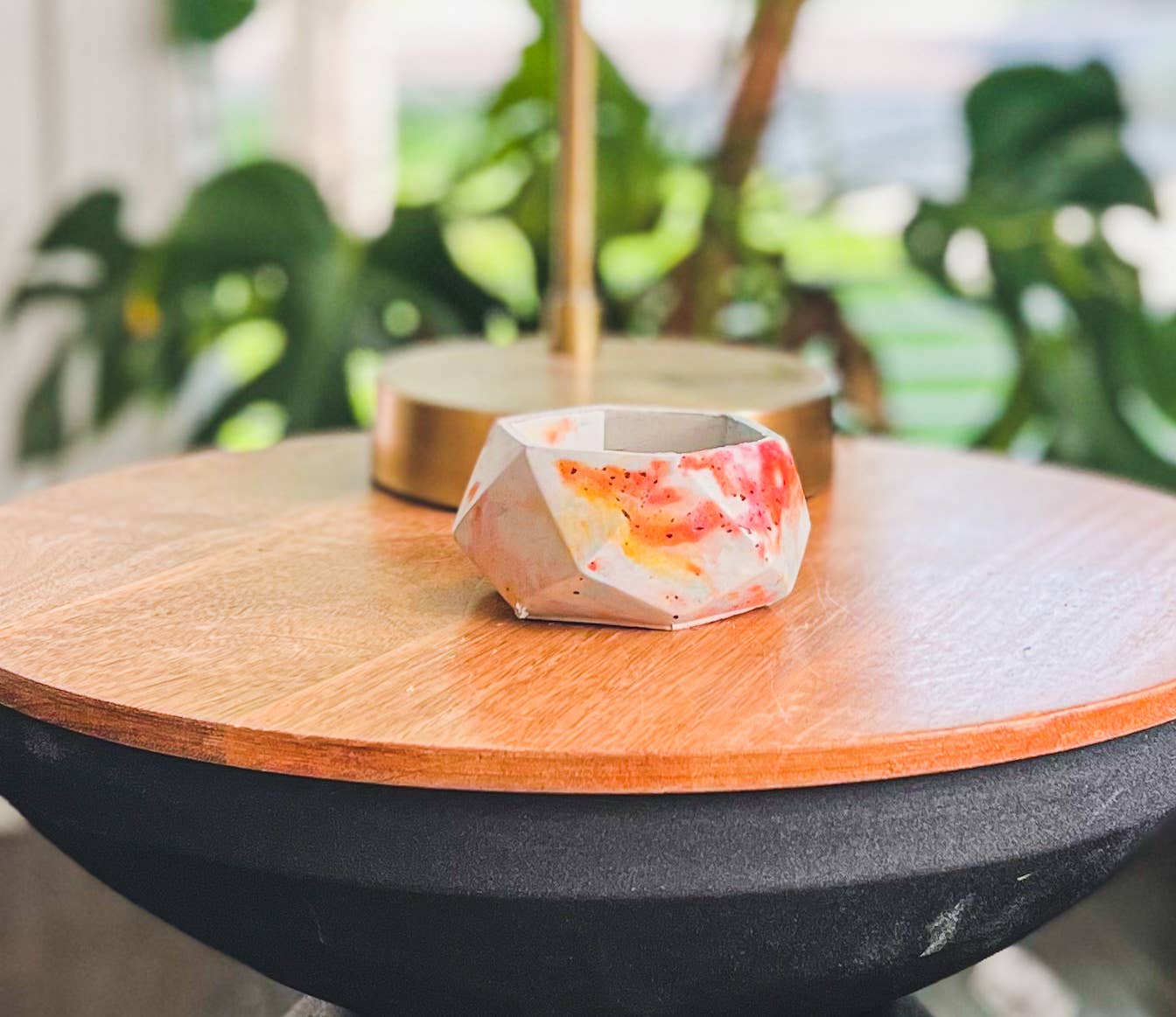 Red Orange Yellow Hexagon Planter