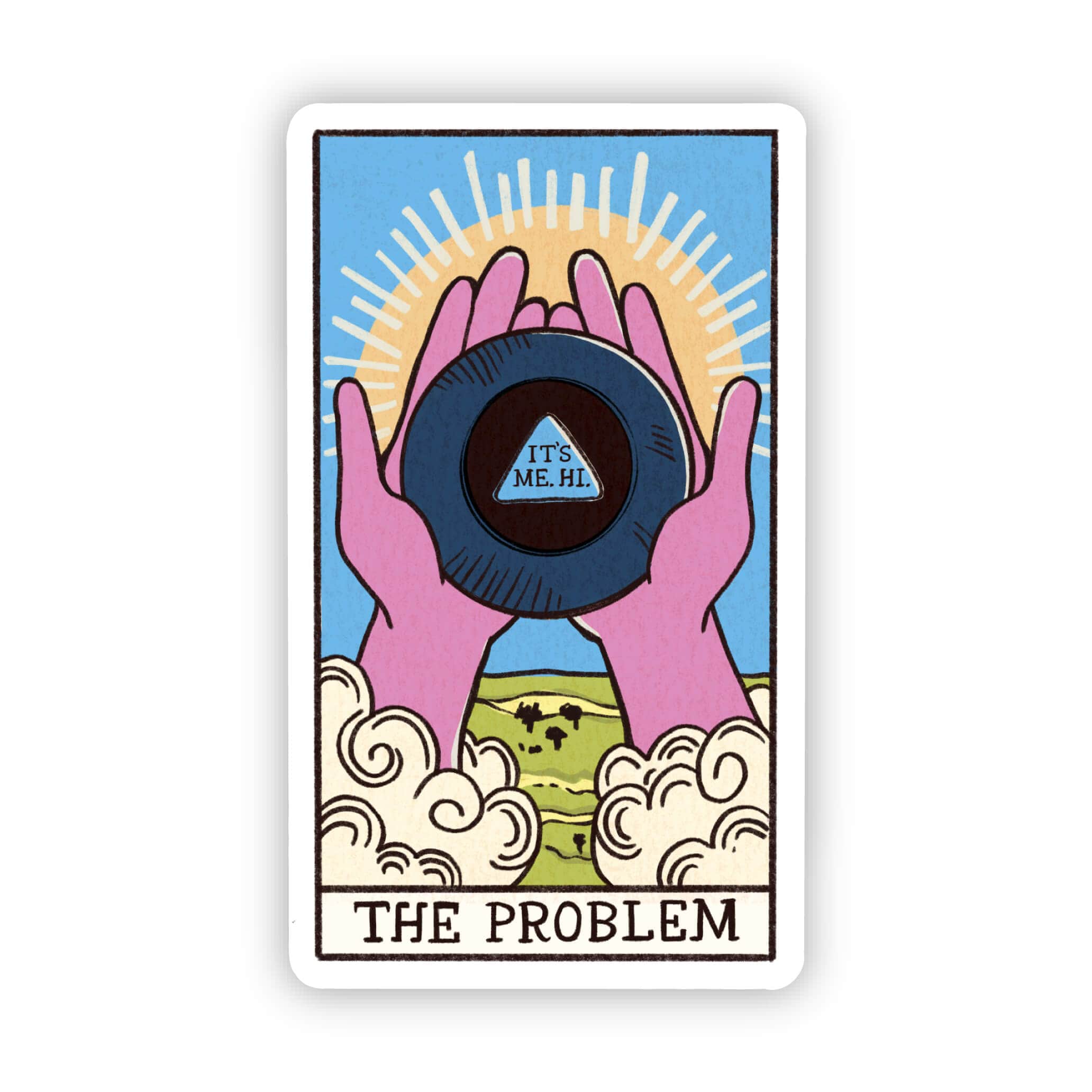 "The Problem" Tarot Card Vinyl Sticker