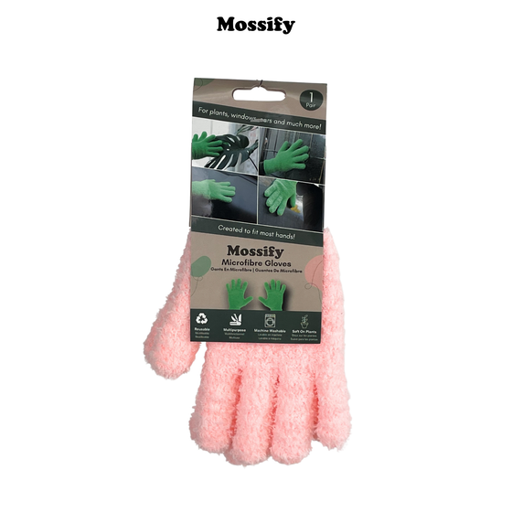 Microfiber Leaf-Shining Gloves in Pink