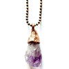 Amethyst Crystal Point Copper Necklace
