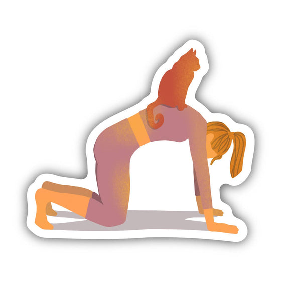 Cat Pose Yoga Sticker