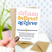  Dream Believe Achieve Mini Gemstone Wish Bracelet