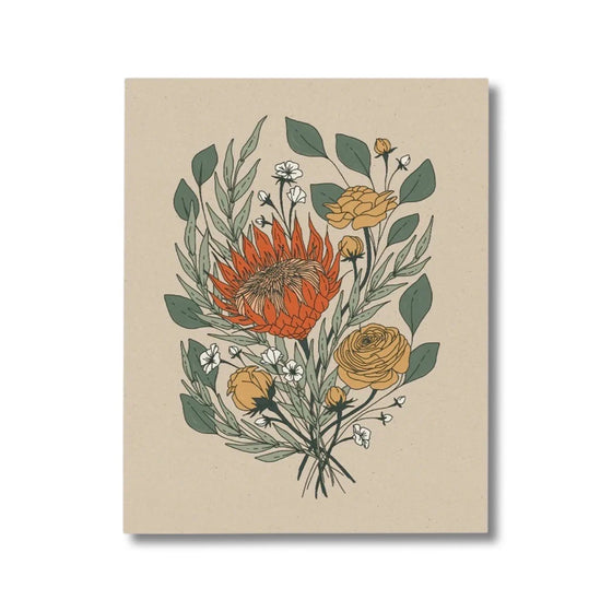 Protea Flowers 8x10 Art Print - Salt Your Soul Gift Co