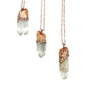 Quartz Candelabrum Copper Necklace
