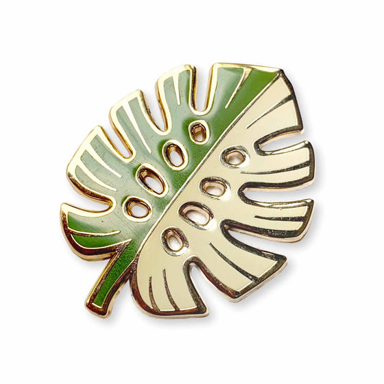 Variegated Monstera Enamel Pin - Salt Your Soul Gift Co